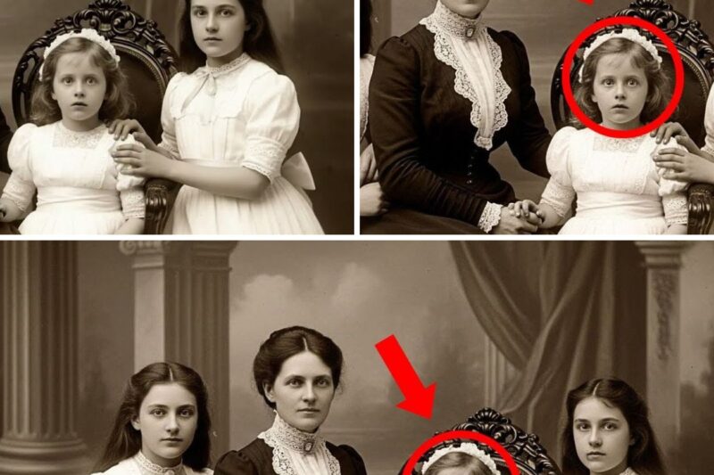 Esta foto de 1908 de uma mãe com suas filhas parece pacífica — até você ampliar a imagem da filha.