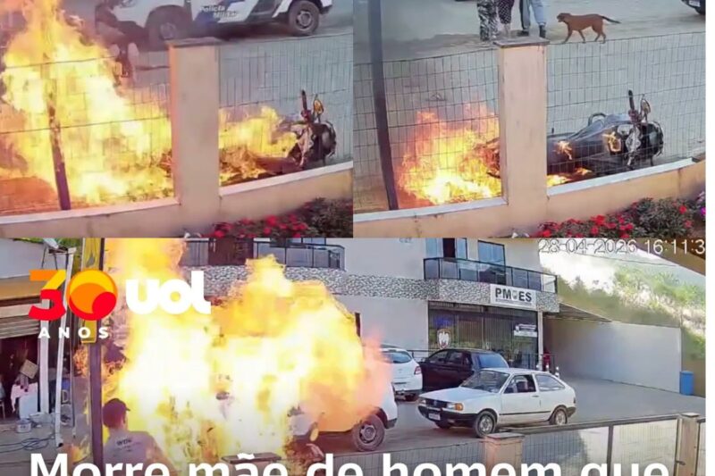 [VÍDEO] Tragédia no ES: Mãe morre após filho incendiar motocicleta em surto de fúria durante abordagem da Polícia Militar