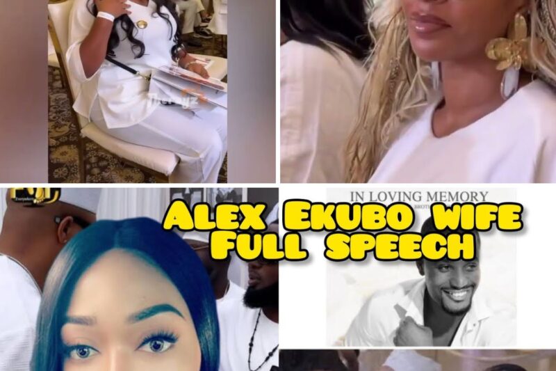 “Even In Death, You Still Took Care Of Me” — Alex Ekubo’s Wife Breaks Down At Service Of Songs As Nigeria Weeps Again