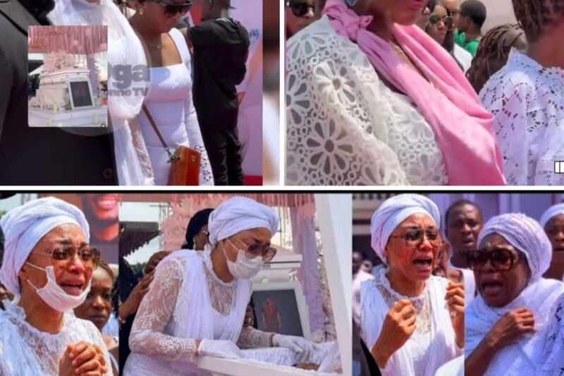“Viral Funeral Video of Alex Ekubo Sparks Emotional Chaos Online as Wife and Mother Break Down in Tears—Truth or Misunderstanding?”