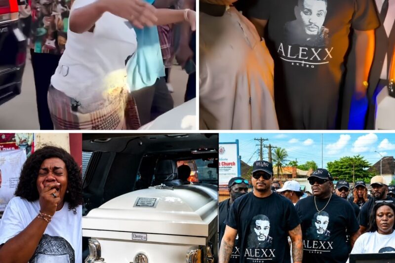 ALEX EKUBO’S Wife WEEPS Uncontrollably As His BODY Is Taken To His Hometown For Wakekeep