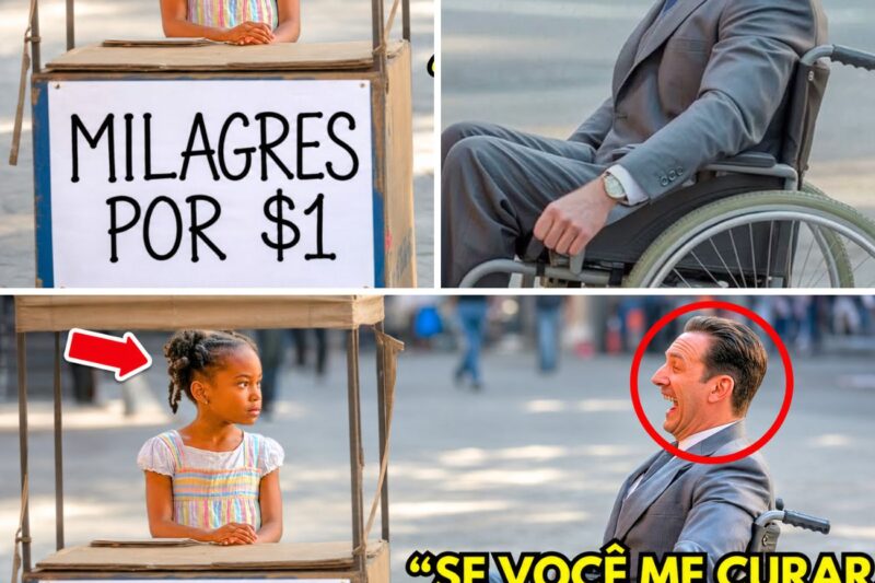 “Milagres por 1 dólar”, dizia a placa. O milionário riu… até a cadeira de rodas ficar vazia.